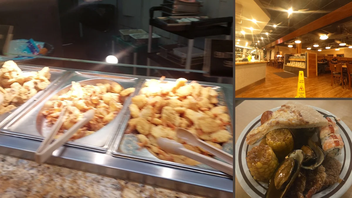 Dessert section beside the main buffet stations.